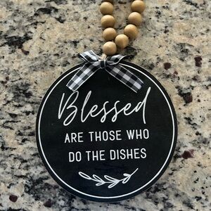 Black and White Decorative Hanging Sign